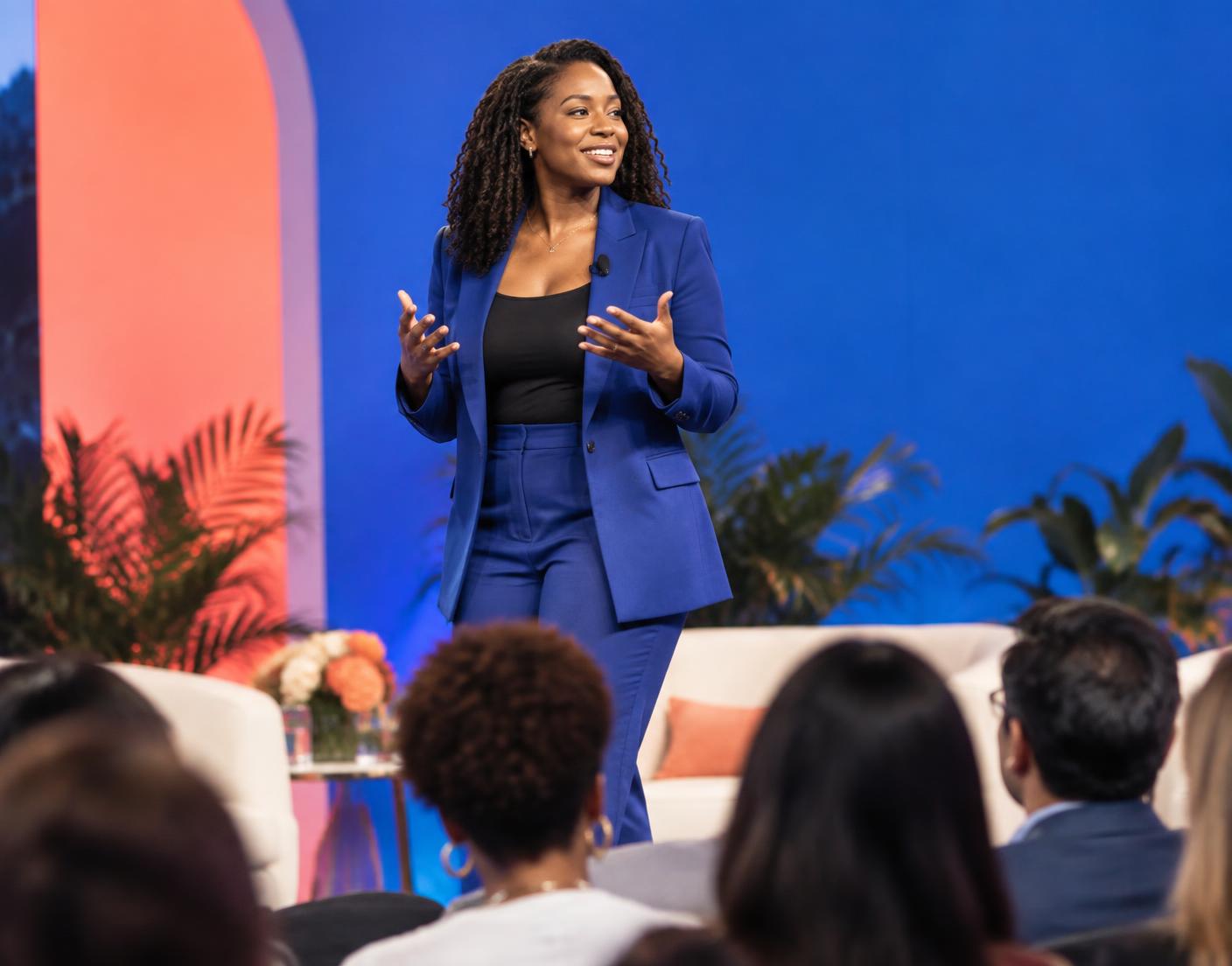 Dr. Anelia Sutton speaking to an audience